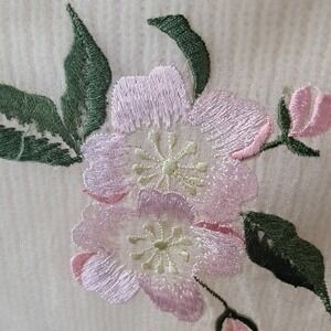 Floral Embroidered‎ Scarf Sheer Lightweight Spring Summer Accessory 48x11